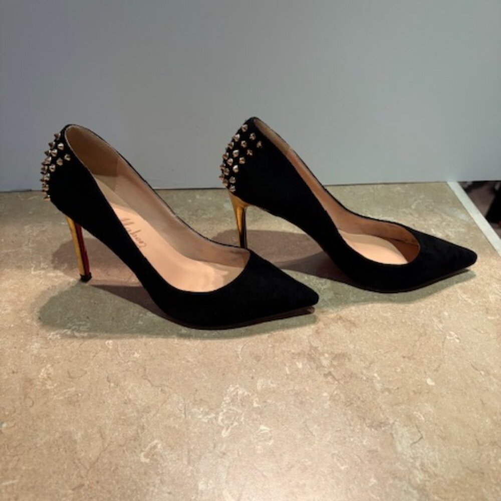 Onlymaker black suede dress pumps